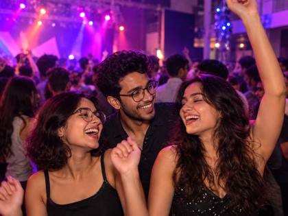 Freshers' party, people dancing