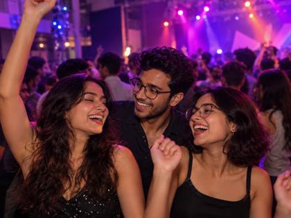 Freshers' party, people dancing