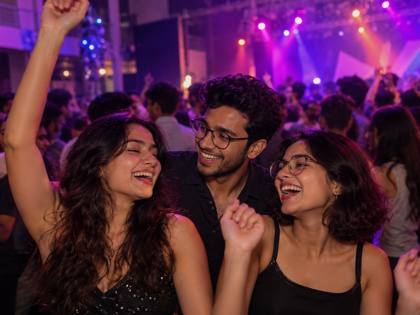 Freshers' party, people dancing