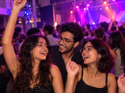 Freshers' party, people dancing