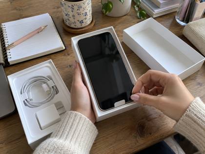 Unboxing the new phone