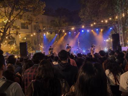 Fest stage with a band