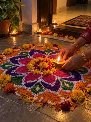 Rangoli at the doorstep