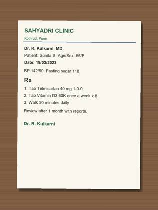 Mom's prescription