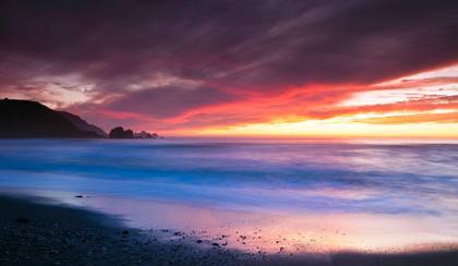 Sunset by the sea