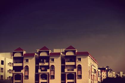 Street and buildings